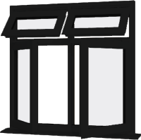 Black UPVC Window: Style 65