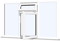 White UPVC Window: Style 47