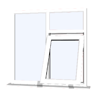 White UPVC Window: Style 42