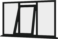 Black UPVC Window: Style 46