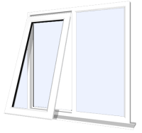 White UPVC Window: Style 16