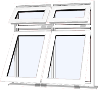 White UPVC Window: Style 66