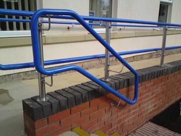 Not cold to touch handrail