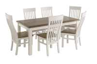 Cheltenham Oak And Ivory Dining Table With Chairs Set