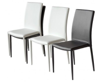 Simplicity Black Or White PU Leather Chair