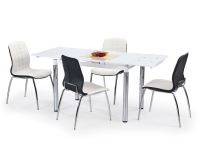 Lola White Glass Extending Table