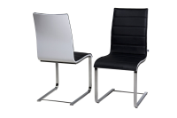 Bronte White High Gloss And Black Dining Chair