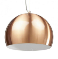 Hubba Copper and White Ceiling Light