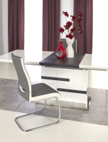 April White And Grey Extendable Dining Table