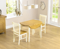 Shelly Small Oak & Cream Drop Leaf Dining Table