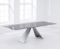 Sherlock Dark Grey Glass Dining Table