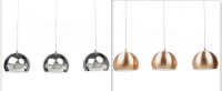 Hubba Copper Or Chrome 3 Light Fitting