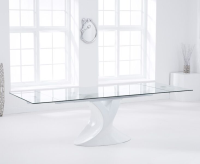 Maxim White High Gloss Base Extending Table