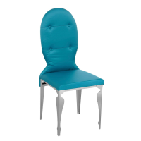 Margaret Silk Dining Chair In Purple, Teal Or Charcoal