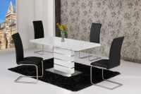 Allison High Gloss White Dining Table