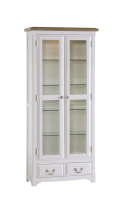 Cheltenham Oak And Ivory Glazed Display Cabinet