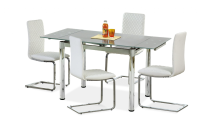Megan Grey Glass Narrow Extendable Table
