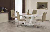 Viv White High Gloss Extendable Table