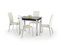 Megan Black Glass Narrow Extendable Table