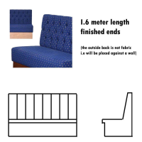 1.6 Meter length Button Back Bench Seat