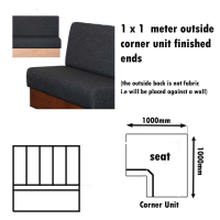 1 x 1  Meter outside Corner unit Plain Bench Seat