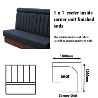 1 x 1  Meter Inside Corner unit High Back Bench Seat