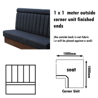 1 x 1  Meter outside Corner unit High Back Bench Seat