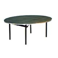Deluxe folding tables flock top heavy duty round