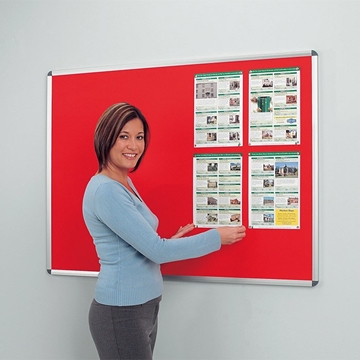 Aluminium framed Class 0 flame-resistant notice boards