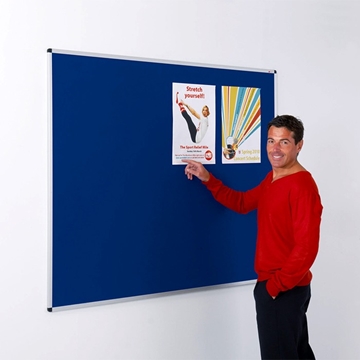 Aluminium framed felt-covered notice boards