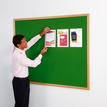 Eco-friendly framed felt-covered notice boards
