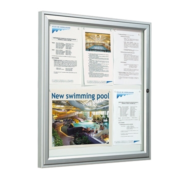 Single-door AF30 Aluminium notice boards, 30mm deep