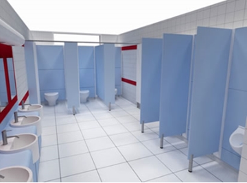 Commercial Washroom Layout 3D Design Company 