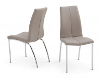Ada Taupe Leather Dining Chair