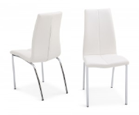 Ada White Leather Dining Chair