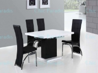 Adrienne Extending High Gloss Table-Chairs Optional
