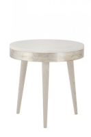 Aerin Luxury Glossy Marble And Cream Side Table