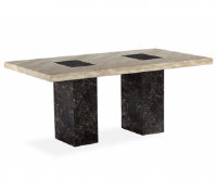 Agata Black And Cream Marble Dining Table 160, 180 or 200cm