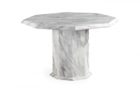 Aggie Grey Glossy Marble Dining Table