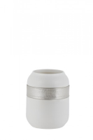 Airlia Medium White Vase With Champagne Strap
