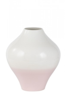 Aislin Large White And Pink Ceramic Vase