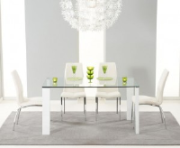 Alana White Gloss Dining Table 150cm