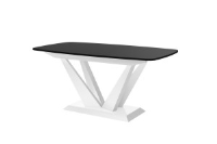 Amily Black And White Gloss Extending Table 160-256cm