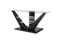 Amily Black High Gloss TV Stand 140cm