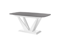 Amily White And Grey Gloss Extending Table 160-256cm