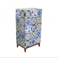 Amira Coloured Glass Dresser / Chest Of Drawers