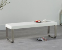 Amron White Dining Bench - 3 Sizes Available