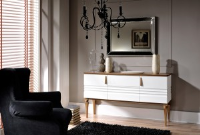 Angelela High Gloss And Oak Wide Sideboard