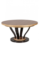 Anja High Gloss Eucalyptus Wood Dining Table 150-200cm