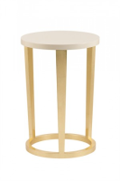 Anne Cream High Gloss And Gold Side Table